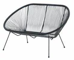 Loungesoffa UBBERUP 2-sits Svart