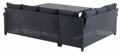 Loungeset ULLEHUSE 6-sits Svart -Utemöbler affär 121473