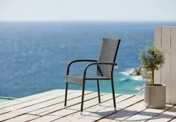 Stapelstol GUDHJEM Svart -Utemöbler affär 122317