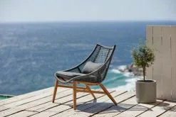 JUTLANDIA Loungestol DANNEMARE Grå -Utemöbler affär 122328