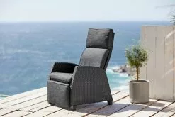 JUTLANDIA Loungestol DOVRE Svart -Utemöbler affär 122331