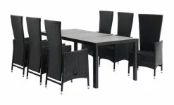 JUTLANDIA MAMRELUND L195 Grå + 4 SKIVE Svart -Utemöbler affär 149942