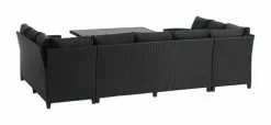 Loungeset ULLEHUSE 9-sits Förvaring Svart -Utemöbler affär 151154