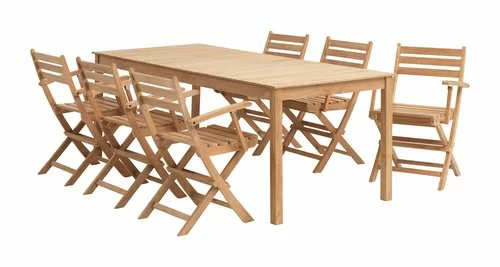 JUTLANDIA VESTERHAVET L210 Bord Teak + 4 VESTERHAVET Klappstol Teak 7 JUTLANDIA VESTERHAVET L210 Bord Teak + 4 VESTERHAVET Klappstol Teak - Bild 5