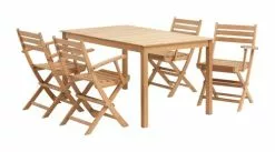 JUTLANDIA VESTERHAVET L150 Bord Teak + 4 VESTERHAVET Stol Teak -Utemöbler affär 151270
