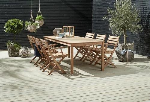 JUTLANDIA VESTERHAVET L210 Bord Teak + 4 VESTERHAVET Klappstol Teak 8 JUTLANDIA VESTERHAVET L210 Bord Teak + 4 VESTERHAVET Klappstol Teak - Bild 6