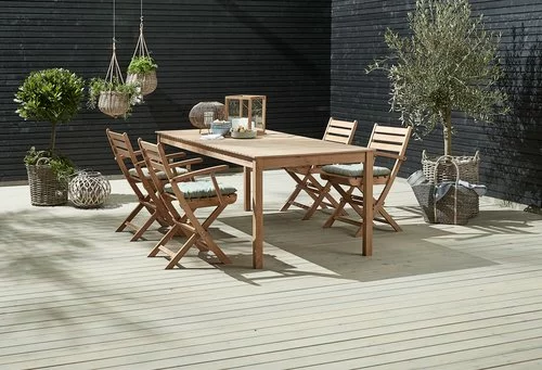 JUTLANDIA VESTERHAVET L210 Bord Teak + 4 VESTERHAVET Klappstol Teak 9 JUTLANDIA VESTERHAVET L210 Bord Teak + 4 VESTERHAVET Klappstol Teak - Bild 7