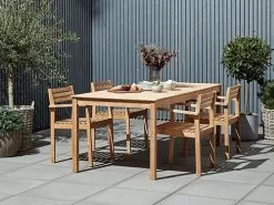 JUTLANDIA VESTERHAVET L210 Bord Teak + 4 VESTERHAVET Stol Teak