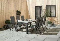 JUTLANDIA MAMRELUND L195 Grå + 4 MYSEN Grå -Utemöbler affär 153399