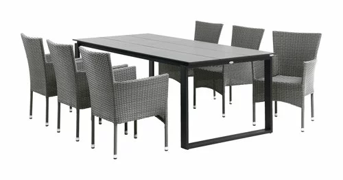 JUTLANDIA KOPERVIK L215 Bord Grå + 4 AIDT Stapelstol Grå 6 JUTLANDIA KOPERVIK L215 Bord Grå + 4 AIDT Stapelstol Grå - Bild 4