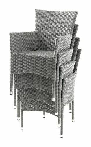 JUTLANDIA KOPERVIK L215 Bord Grå + 4 AIDT Stapelstol Grå 7 JUTLANDIA KOPERVIK L215 Bord Grå + 4 AIDT Stapelstol Grå - Bild 5