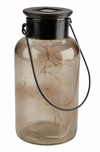 Solcellslampa BERGAND Ø8xH16 Rökfärgad 3 Solcellslampa BERGAND Ø8xH16 Rökfärgad