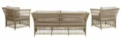 Loungeset LILLESAND 5-sits Natur -Utemöbler affär 177275