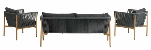 JUTLANDIA Loungeset BYMARKA 5-sits Snabbtorkande Grå 5 JUTLANDIA Loungeset BYMARKA 5-sits Snabbtorkande Grå - Bild 3