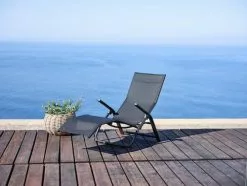 JUTLANDIA Däckstol LOMMA B63xL130 Svart -Utemöbler affär 178298