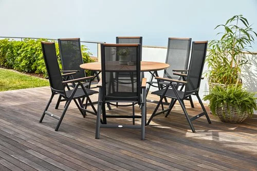 JUTLANDIA RANGSTRUP Ø130 Bord Natur + 4 BREDSTEN Stol Svart 5 JUTLANDIA RANGSTRUP Ø130 Bord Natur + 4 BREDSTEN Stol Svart - Bild 3