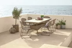 STRIB L200 Bord Natur + 4 HAJSTRUP Bord Natur -Utemöbler affär 181751