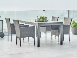 JUTLANDIA VATTRUP L206/319 Bord Svart + 4 AIDT Stol Svart