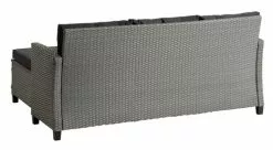 Loungesoffa MORA M/schäslong 3-sits Grå -Utemöbler affär 192570