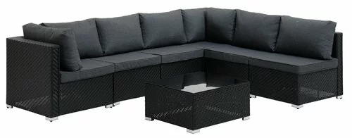 Loungeset I Moduler EG 6-sits Svart 4 Loungeset I Moduler EG 6-sits Svart - Bild 2