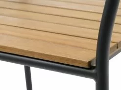 Stapelstol BASTRUP Natur/svart -Utemöbler affär 199160