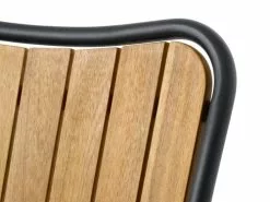 Stapelstol BASTRUP Natur/svart -Utemöbler affär 199161