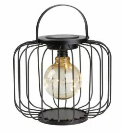 Solcellslampa RUGDE Ø24xH29 Svart -Utemöbler affär 200007