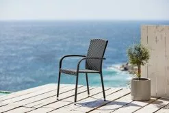 Stapelstol HALDBJERG Svart -Utemöbler affär 200278