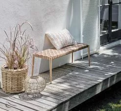 JUTLANDIA Bänk EDDERUP B110xD40 Natur -Utemöbler affär 201381