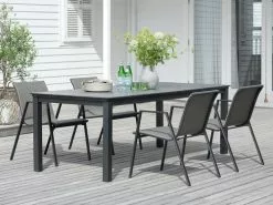 JUTLANDIA MOSS L214/315 Bord Grå + 4 DOVERODDE Stol Grå