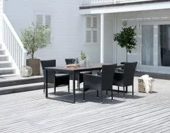 NESSKOGEN L210 Bord Brun + 4 AIDT Stol Svart 9 NESSKOGEN L210 Bord Brun + 4 AIDT Stol Svart -Utemöbler affär 201828 1