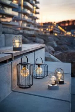 Solcellslampa RUGDE Ø24xH29 Svart -Utemöbler affär 202081 1