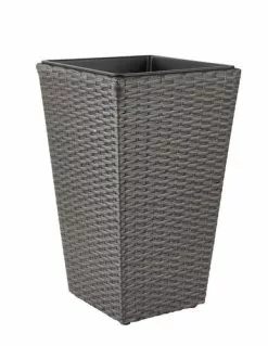 Trädgårdskruka BLOMMOR B31xL31xH50 Grå 7 Trädgårdskruka BLOMMOR B31xL31xH50 Grå -Utemöbler affär 202843