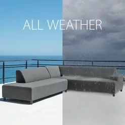 JUTLANDIA Loungesoffa UHRE 6-sits Ljusgrå Allväders -Utemöbler affär 203924 1